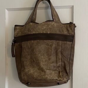 J. Crew women’s or Men's Brown Leather Tote Bag - Casual Everyday Carry